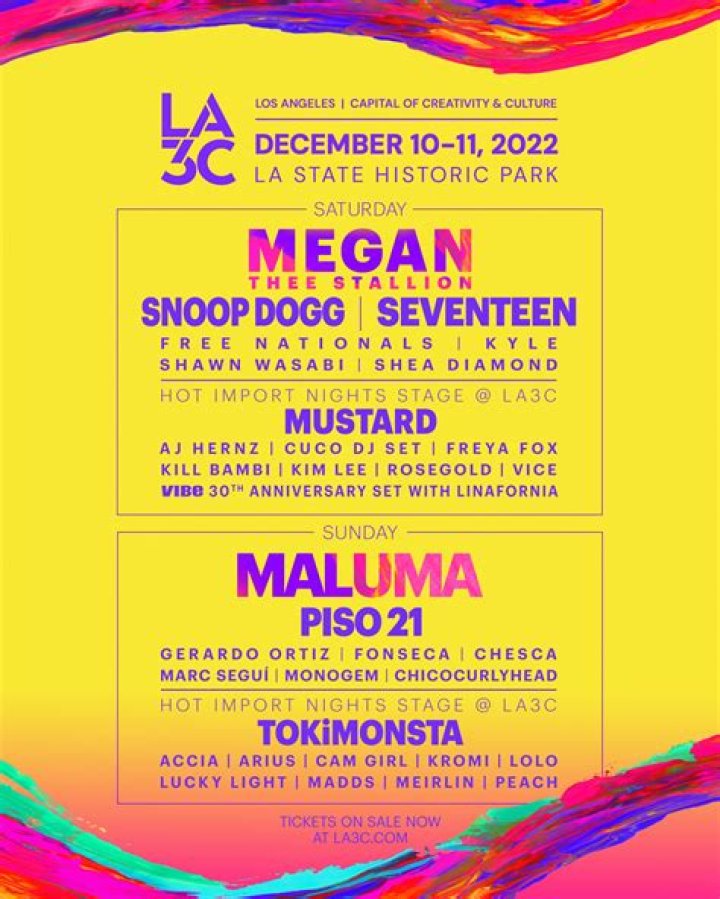 Megan Thee Stallion and Maluma Headline the Inaugural Los Angeles The Capital of Culture and Creativity (LA3C) Festival
