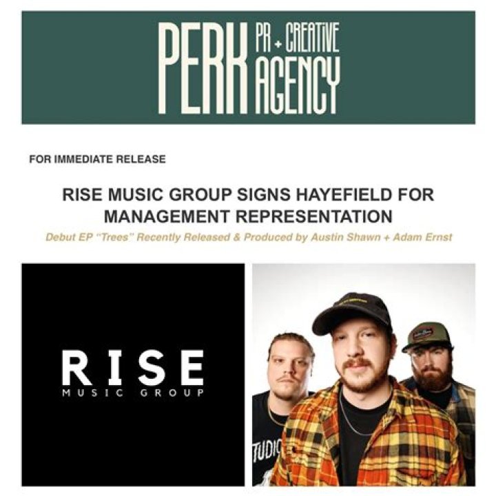 Rise Music Group Signs Hayefield for Exclusive Management Representation